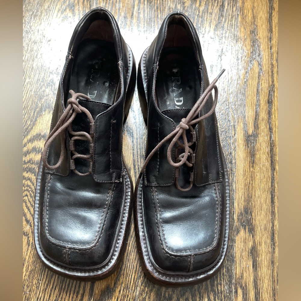 Vintage Prada Loafers (squared toe)